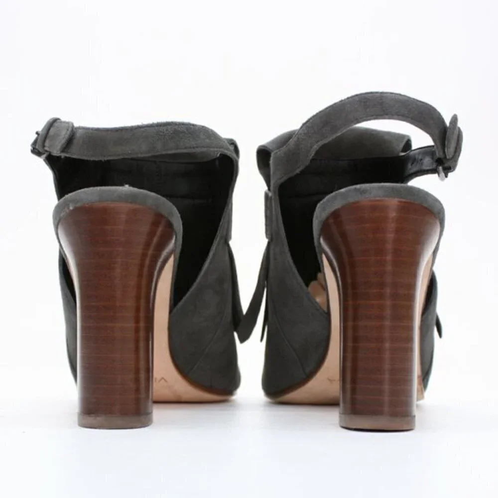 Via Spiga Kilty Peep Toe Slingbacks sandals shoetie 11M